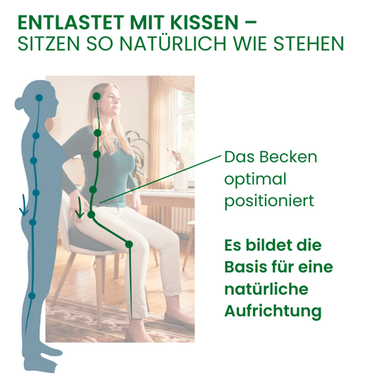 Mit Kissen - Richtige Haltung
