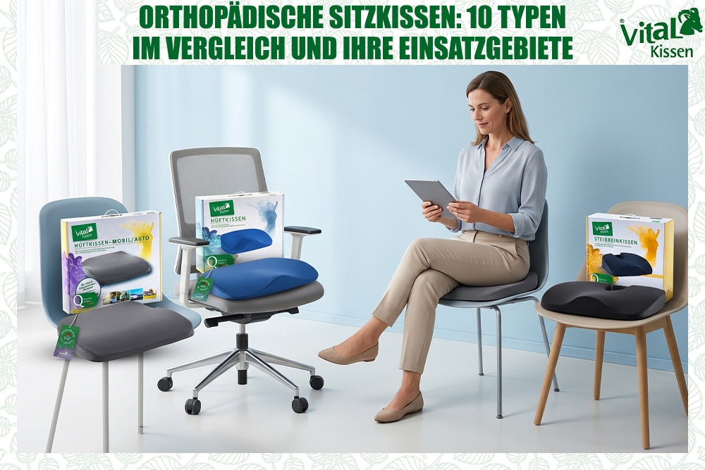 Orthopädische Sitzkissen: 10 Typen im Vergleich und ihre Einsatzgebiete