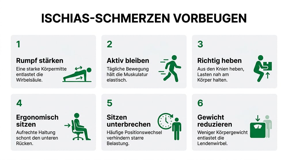 Tipps zur Vorbeugung von Ischias-Schmerzen im Alltag
